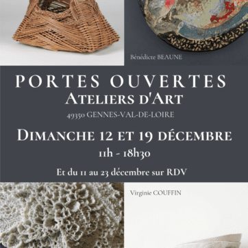 Flyer expo cérmamique Karelle Couturier, Bénédicte Beaune, Virginie Couffin, Laurence Touzard